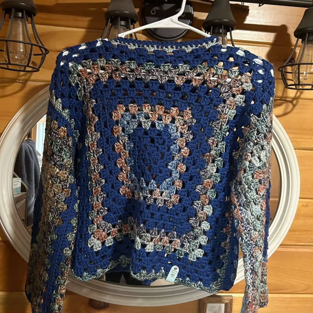 Multicolor Crochet Sweater Made With Love By Jodi